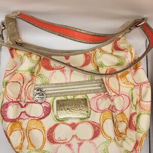 "hobo" style Coach bag, Multicolor